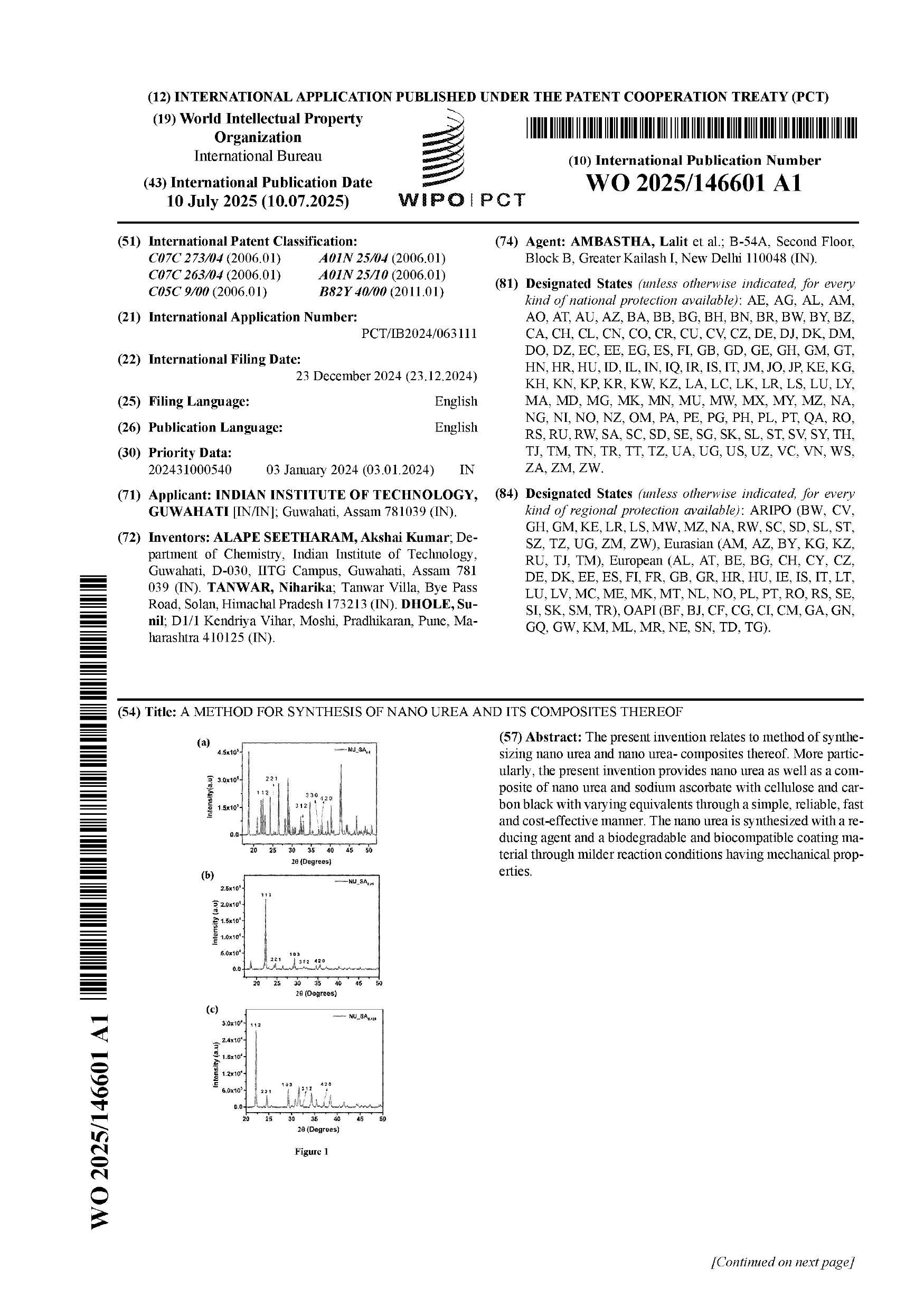 A method for Synthesis of nano urea and its composites there of
